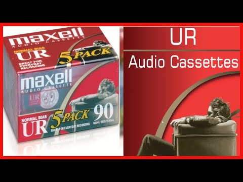 Maxell UR 90 Normal Bias Blank Audio Recording Cassette Tape, Low Noise, 90 Minute Recording Time