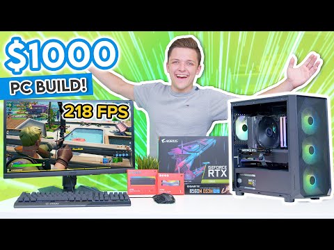 $1000 Gaming PC Build 2021! [Full Build Guide w/ 1080p Gaming Benchmarks! - ft RTX 3060]