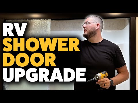 Self-Cleaning RV Shower Door Upgrade | Removing Glass + Installing Retractable RecPro Vs Nautilus