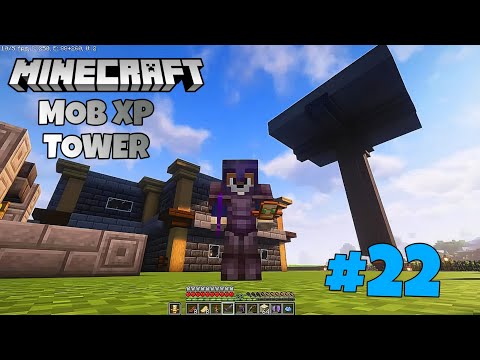 EPIC MINECRAFT MOB XP TOWER BUILD | SURVIVAL GAMEPLAY