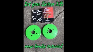 first gen Scion XB rear brake tutorial