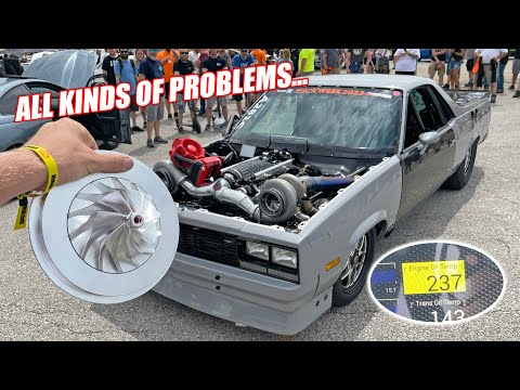 Summer Race Week Day 1 - Mullet Goes 6's FIRST PASS! Hurts a Turbo, Overheats His Oil...CRAP!