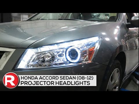 Demo: Spec-D Projector Headlights Honda Accord Sedan (08-12) LED DRL w/ Halo - Black or Chrome