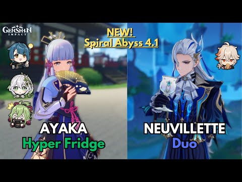 Ayaka C0 Hyper Fridge & Neuvillette C0 Duo - New Spiral Abyss 4.1 - Genshin Impact