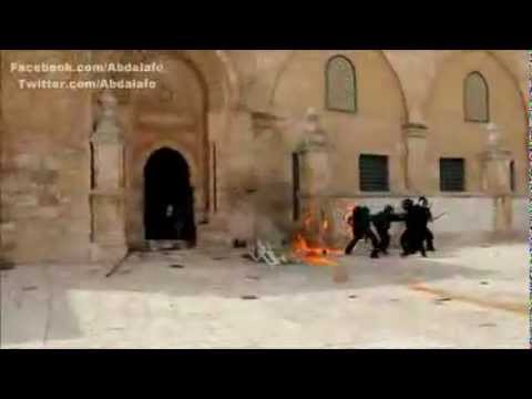 إحتراق جندي إسرائيلي في المسجد الأقصى