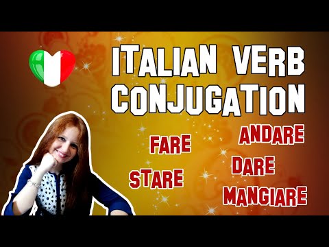 Lição de italiano 11 | Conjugação de verbos: 1^ coniugazione (ARE) + irregolari (andare, fare, stare, dare)