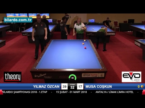 YILMAZ ÖZCAN & MUSA COŞKUN Bilardo Maçı - 2018 - TÜRKİYE 1.LİGİ-Son 16