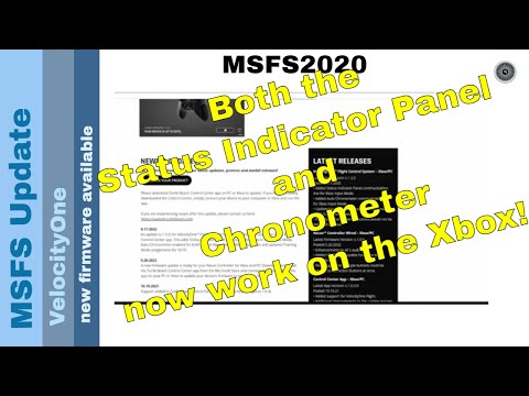 Flight Simulator 2020 - MSFS Update - Velocity One  - new firmware available