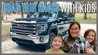 Road Trip Organization & Hacks - Traveling With Kids - GMC Sierra 2500