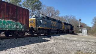 MOW EQUIPMENT ON LOCAL TRAIN! L227 Blasts Through Curtis St in Chester, VA | 03.24.24