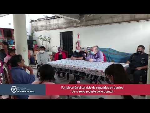 Fortalecerán el servicio de seguridad en barrios de la zona sudeste de la Capital