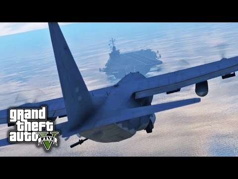 GTA V E25 - AC-130U Spooky II | Showcase & Aircraft Carrier Landing Challenge