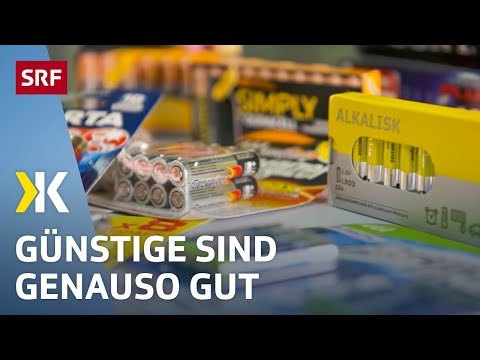 AAA-Batterie im Test: Auch günstige Batterien bringen gute Leistung | 2018 | Kassensturz | SRF