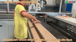 Máy khoan Cnc 6 mặt 2 bàn làm việc độc lập Holztek