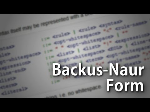 Grammar – Backus Naur Form | datafireball