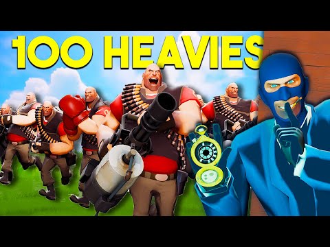 TF2: Hide and Seek VS 100 Heavies!