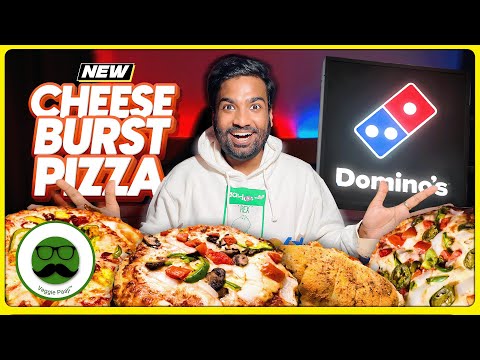 Eating Domino’s New Pizza: Cheese Burst Edition | Veggie Paaji