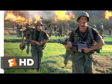 Platoon (1986) - Burning the Village Scene (4/10) | Movieclips