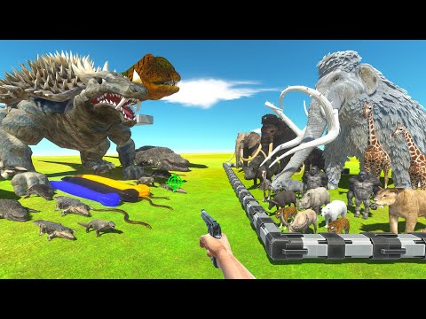 FPS Avatar Rescues Animals and Fight Monster Reptiles and Dinosaurs - Animal Revolt Battle Simulator