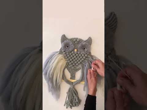 Macrame owl 🦉 #macrame #christmas #diy #handmade #woolencraft #craft #owl #tutorial #macramepattern