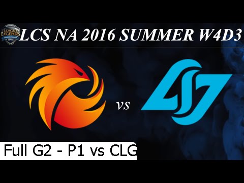 P1 vs CLG Game 2 Full 26/06/2016 - LCS NA Summer 2016 W4D3M9 Phoenix1 vs Counter Logic Gaming