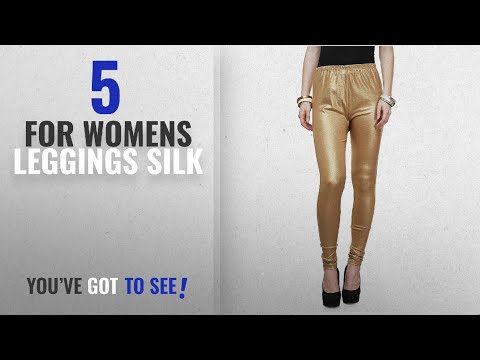 Top 10 For Womens Leggings Silk 2018 Women's Golden Shimmer Chudidar Leggings by Fashion Monster
