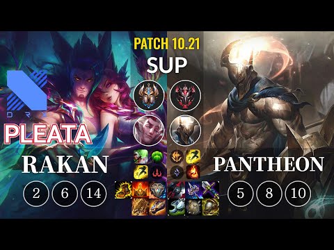 DRX Pleata Rakan vs Pantheon Sup - KR Patch 10.21