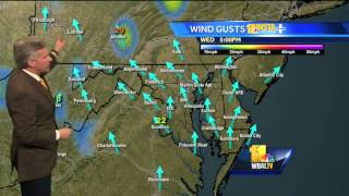 Partly cloudy, cold conditions in evening