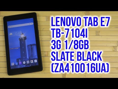 Распаковка Lenovo Tab E7 TB-7104I 3G 1/8GB Slate Black ZA410016UA