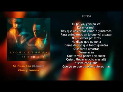 Se Puso Feo (Letra) - Zion y Lennox (Motivan2) + Descarga Mp3