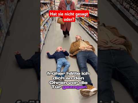 Vater legt sich neben schreiendes Kind 😳 #shorts #erziehung #konterdesjahres