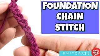 How To Crochet A Foundation Chain Stitch | For Beginners