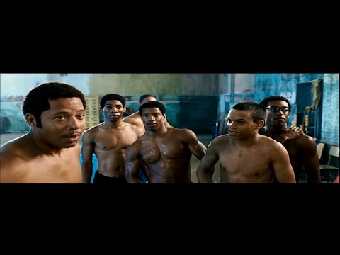 Pride (2007) trailer still: Terrence Howard as coach Jim Ellis beside the pool