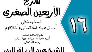 16 - شرح الأربعين الصغرى للبيهقي الباب14في محبة الله تعالى، ومحبة رسوله الله..الشيخ عبد الرزاق البدر image