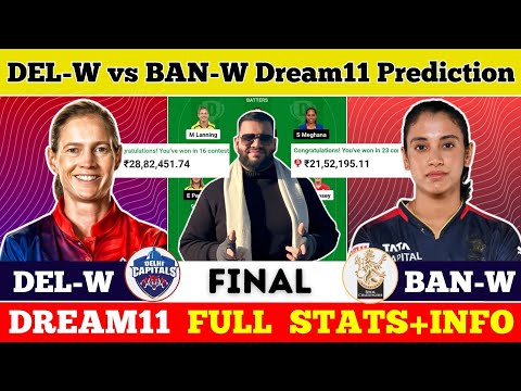 DEL-W vs BAN-W Dream11 Prediction|DEL-W vs BAN-W Dream11|DEL-W vs BAN-W Dream11 Team|