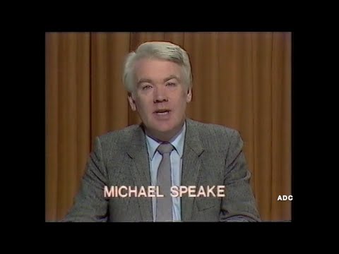 Anglia announcer Michael Speake in-vision, End of the day & closedown 8th September 1984 4 of 4