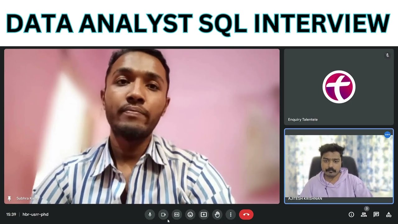 Data Analyst live Mock Interview | SQL | Power BI | Data Science - Must Watch!!
