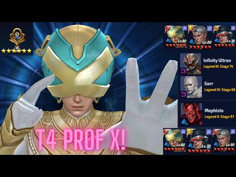 T4 PROFESSOR X! WBL MEPHISTO 97?! - GORR 66 - ULTRON 74 (Judgement CTP) - Marvel Future Fight