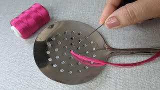It's so Beautiful. Amazing Hand Embroidery Flower design idea. Super Hand Embroidery Flower design
