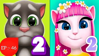 My Talking Tom 2 🆚 My Talking Angela 2 android/ios gameplay EP :- 46🪄✨🐈