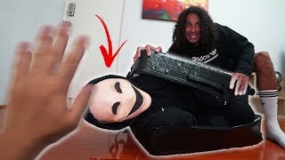 WE TRAPPED SMILEY MONSTER IN A SUITCASE FOREVER!! (WE ARE FREE)