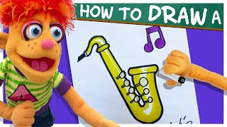 Teach Kids To Draw A Saxophone - Artie's Show