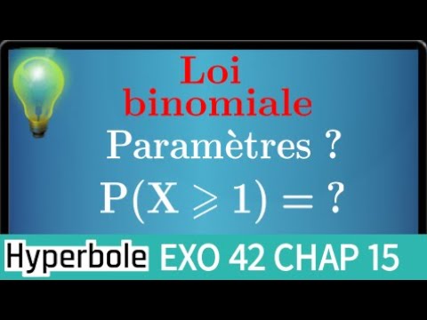 Binomial law • recognize parameters • calculate probabilities • Final year math specialty