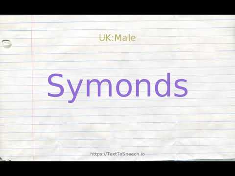 How to pronounce symonds