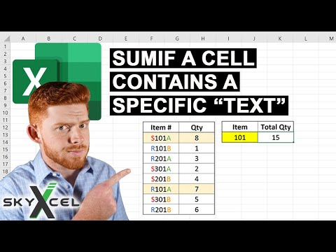 How to Sum Values If a Cell Contains a Specific Text | SKYXCEL
