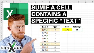 How to Sum Values If a Cell Contains a Specific Text | SKYXCEL