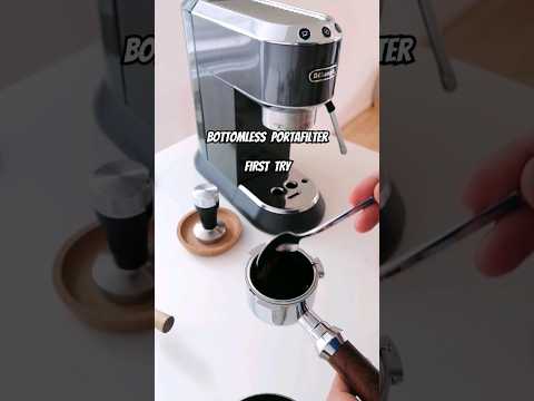 DeLonghi Dedica EC885 Espresso with Bottomless Portafilter Workflow (First Try)