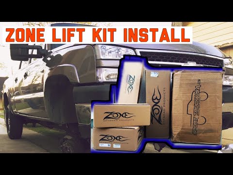 3'' Zone Lift Kit Install: 07 Duramax(Warning:don't try at home or alone)