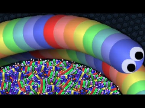 Slither.io A.I. - 1 GIANT 145.000+ Snake vs 9999 ANGRY Little Snakes ! Insane Slitherio Gameplay !