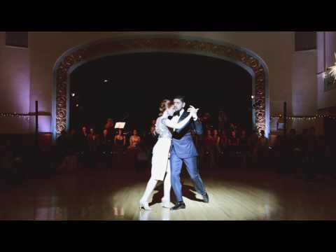  Sebastian Jimenez  and  Joana Gomes  are  dancing  to  "  Tu...el Cielo Y Tu!  "  at  Portland tango festival  in  2016